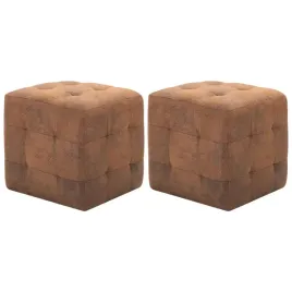 pufy-2-szt-brazowe-30-x-30-x-30-cm-sztuczna-skora-zamszowa