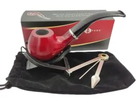 zestaw-fajka-drewniana-tradycyjna-do-tytoniu-etui-stojak-niezbednik-prezent