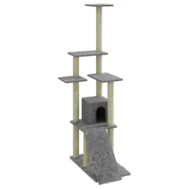 drapak-dla-kota-ze-slupkami-sizalowymi-jasnoszary-155-cm