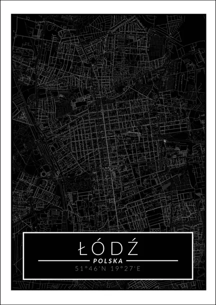 lodz-mapa-dark-plakat-40x50-cm