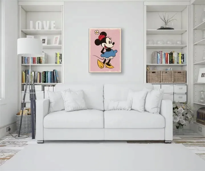 minnie-mouse-retro-obraz-na-plotnie-30x40-cm-stan-nowy