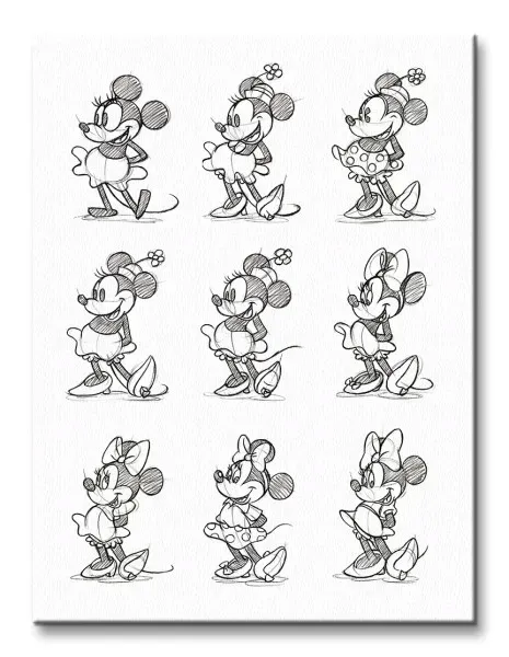 minnie-mouse-sketched-multi-obraz-na-plotnie-30x40-cm