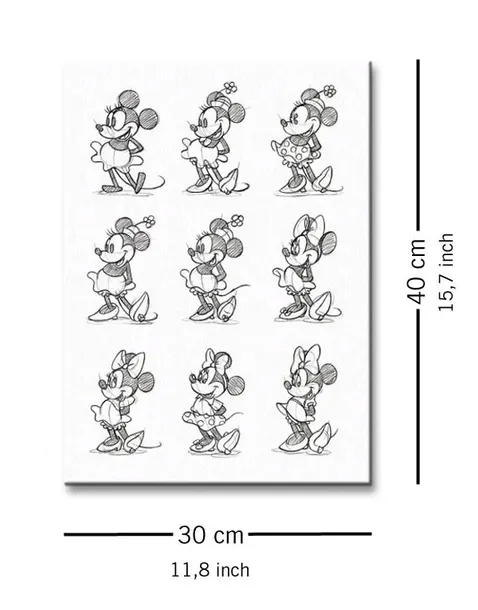 minnie-mouse-sketched-multi-obraz-na-plotnie-30x40-cm-stan-nowy