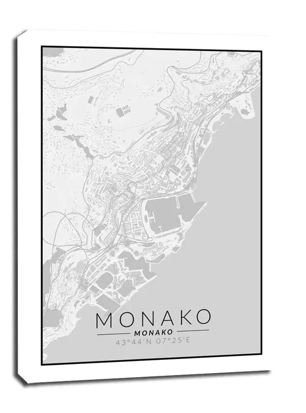 monako-mapa-czarno-biala-obraz-na-plotnie-30x40-cm