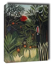 monkeys-and-parrot-in-the-virgin-forest-obraz-na-plotnie-61x915-cm