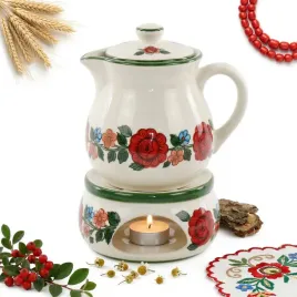 ceramiczny-podgrzewacz-do-dzbanka-zaparzacza-kawy-herbaty-w-kwiaty-na-swiec