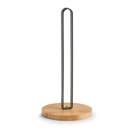 stojak-na-papier-kuchenny-bambus-metal-czarny-o15x315-cm