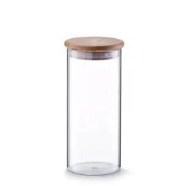 zeller-szklany-pojemnik-z-bambusowa-pokrywka-1400-ml