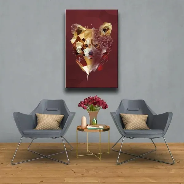 panda-czerwona-tlo-obraz-na-plotnie-20x30-cm