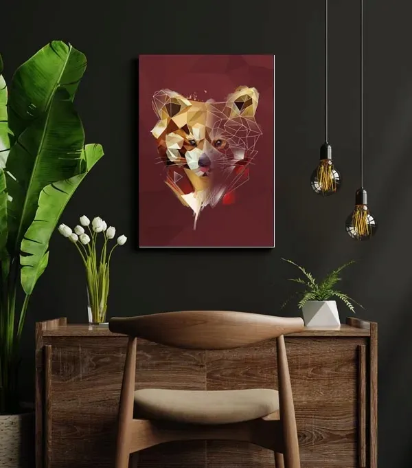 panda-czerwona-tlo-obraz-na-plotnie-20x30-cm-stan-nowy