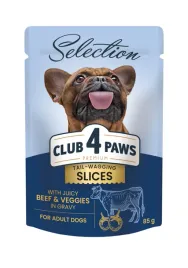 club-4-paws-selection-mokra-karma-dla-psa-wolowina-z-warzywami-12x85g