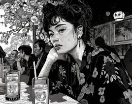 plakat-76x605cm-czarne-kimono