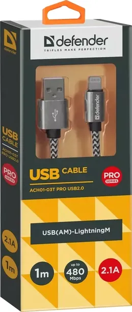 kabel-defender-usb-lightning-10m-2-1a-bialy-waga-z-opakowaniem-0-3-kg