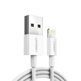niklowany-kabel-lightning-ugreen-mfi-2m-bialy