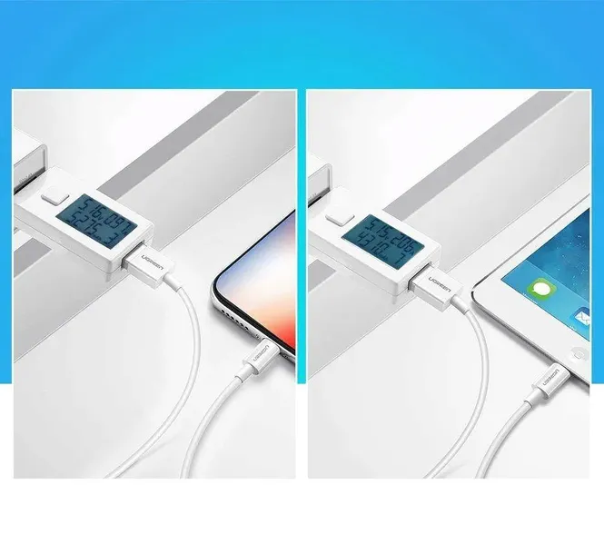 niklowany-kabel-lightning-ugreen-mfi-2m-bialy-waga-z-opakowaniem-0-3-kg-stan-nowy