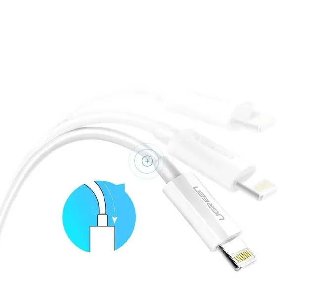 niklowany-kabel-lightning-ugreen-mfi-2m-bialy-stan-nowy-waga-z-opakowaniem-0-3-kg