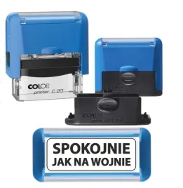 pieczatka-niebieska-spokojnie-jak-na-wojnie-zabawne-smieszne-gadzety-pr