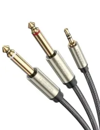 ugreen-av126-kabel-trs-3-5-mm-do-2x-ts-1m-szary