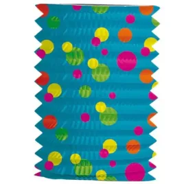 lampion-papierowy-kropki-kolorowe-turkusowy-folat-16-cm
