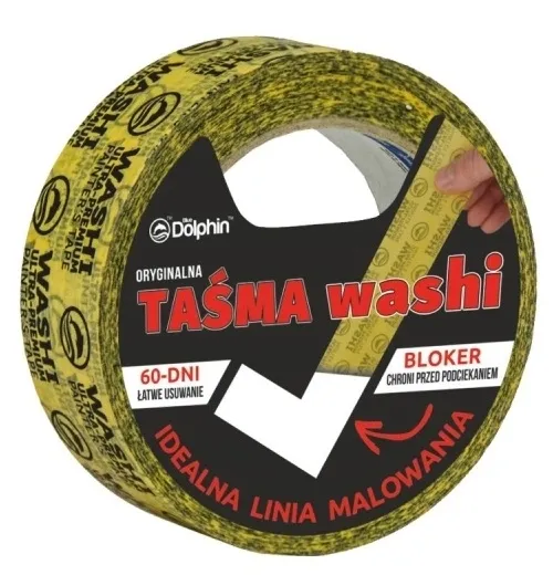 Taśma Washi do precyzyjnego odcinania kolorów 35 mm x 50 m Blue Dolphin