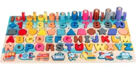 tablica-drewniana-cyfry-litery-rybki-zwierzaki-sorter-ukladanka-edukacyjna