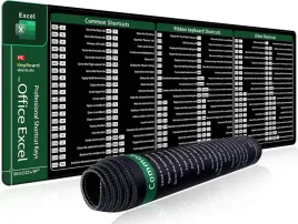 mata-podkladka-pod-mysz-ze-skrotami-klawiszowymi-do-programu-excel-90x40cm