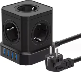 listwa-zasilajaca-9w1-czarna-5-gniazd-4-usb-kostka