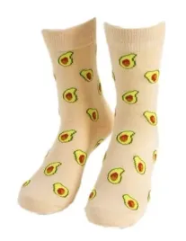kolorowe-skarpetki-skarpety-bezowe-awokado-avocado-smieszne-wzory-prezent
