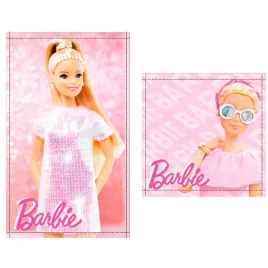 zestaw-2-recznikow-kapielowych-barbie-z-100percent-bawelny-w-kolorze-rozowym