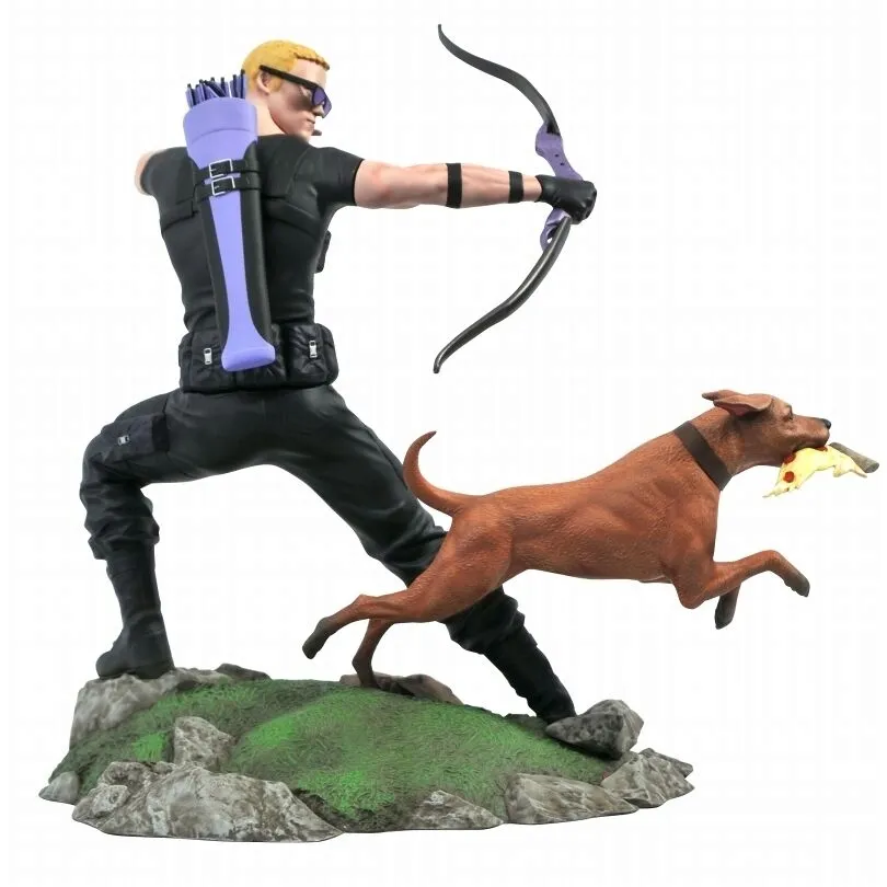 diamond-select-figurki-marvel-gallery-hawkeye-dog-diorama-23-cm