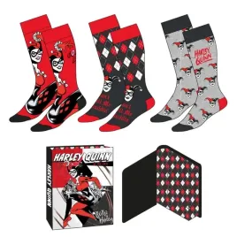 cerda-premium-skarpetki-dorosle-dc-comics-harley-quinn-zestaw-3-par