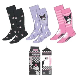 cerda-zestaw-3-skarpetek-dla-doroslych-hello-kitty-kuromi-oficjalny-prod