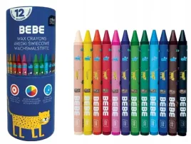 interdruk-kredki-swiecowe-bebe-kids-12-kolorow-tuba