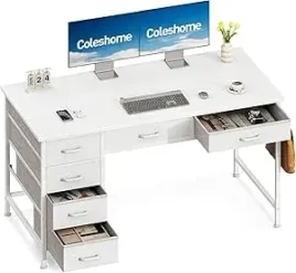 biurko-coleshome-120x48-cm-biale-6-szuflad-hak-na-sluchawki