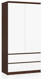 szafa-s-90-cm-2-drzwi-2-szuflady-wenge-biala