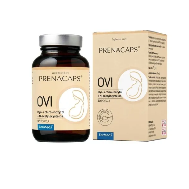 ForMeds PRENACAPS Ovi Wsparcie Planowanie ciąży Inozytol Wit. B8 30 porcji