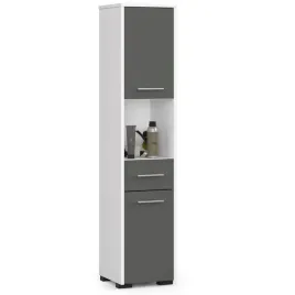 slupek-regal-lazienkowy-fin-2d-1sz-1w-bialy-grafit-szary