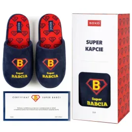 soxo-kapcie-damskie-super-babcia-w-pudelku-38-39-miekkie-prezent-dla-babci