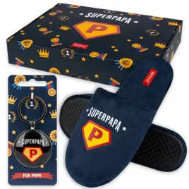 soxo-kapcie-meskie-superpapa-brelok-45-46-w-pudelku-prezent-dla-ojca