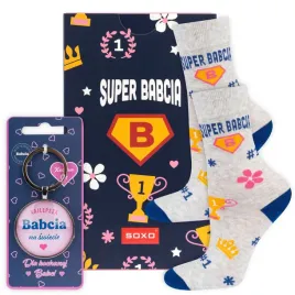 soxo-skarpetki-damskie-super-babcia-laurka-brelok-prezent-dla-babci-35-40