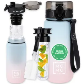 momo-way-butelka-na-wode-blekitno-rozowa-600ml-duzy-bidon-z-ustnikiem