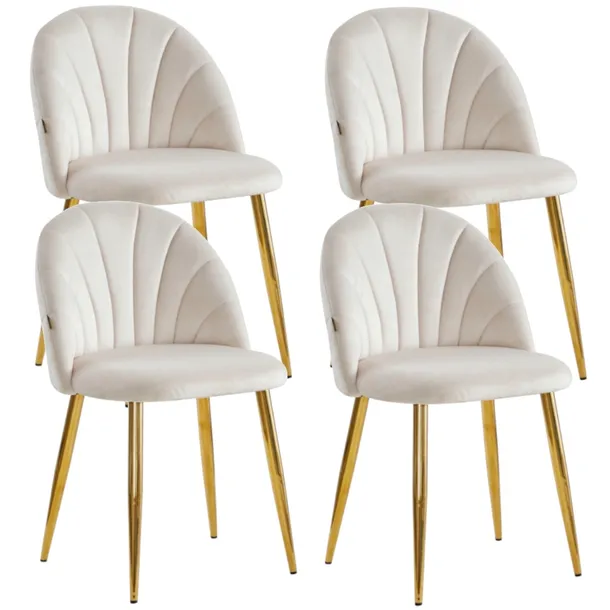 4x KRZESŁO TAPICEROWANE WELUROWE DO SALONU JADALNI GABINET LOFT GLAMOUR