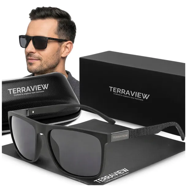 Okulary Przeciwsłoneczne Męskie Terraview Polaryzacyjne Nerdy Filtr UV400