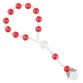 rozaniec-dziesiatka-z-aniolkiem-szklane-paciorki