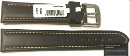 pasek-chermond-26-mm-a231-gladki-ciemnobrazowy-pasek-biale-przeszycie