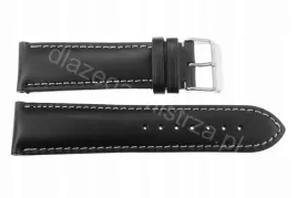 pasek-chermond-24-mm-a216-gladki-czarny-pasek-biale-przeszycie