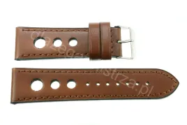 pasek-chermond-24-mm-a201-gladki-z-dziurami-brazowy-brazowe-przeszycie