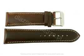 pasek-chermond-24-mm-a216-gladki-ciemnobrazowy-pasek-biale-przeszycie