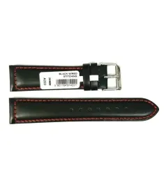 pasek-chermond-24-mm-a222-gladki-czarny-pasek-czerwone-przeszycie