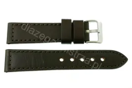 pasek-chermond-24-mm-a180-gladki-ciemnobrazowy-pasek-brazowe-przeszycie